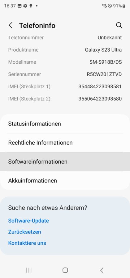 Samsung OneUI USB Debugging aktivieren und AC Bridge installieren 15