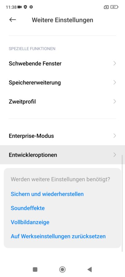 MIUI USB Debugging und ACbridge einrichten 2