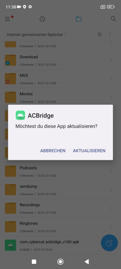 MIUI USB Debugging und ACbridge einrichten 4