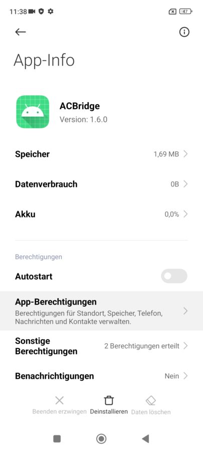 MIUI USB Debugging und ACbridge einrichten 6