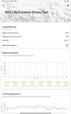 Xiaomi Pad 6 3dmark wildlife extreme stresstest