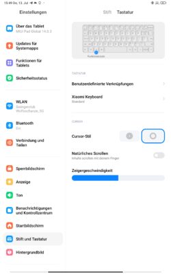 Xiaomi Pad 6 Stylus und Tastatur einstellungen 1