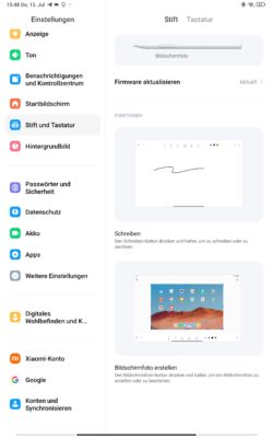 Xiaomi Pad 6 Stylus und Tastatur einstellungen 3