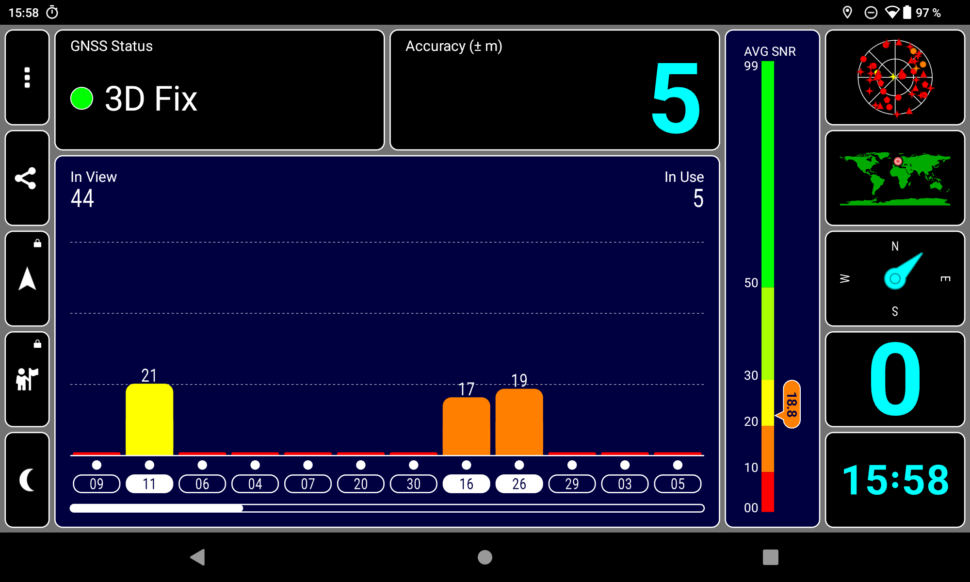 Test AGM Pad P1 GPS innen