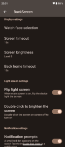 cubot kingkong star backscreen settings