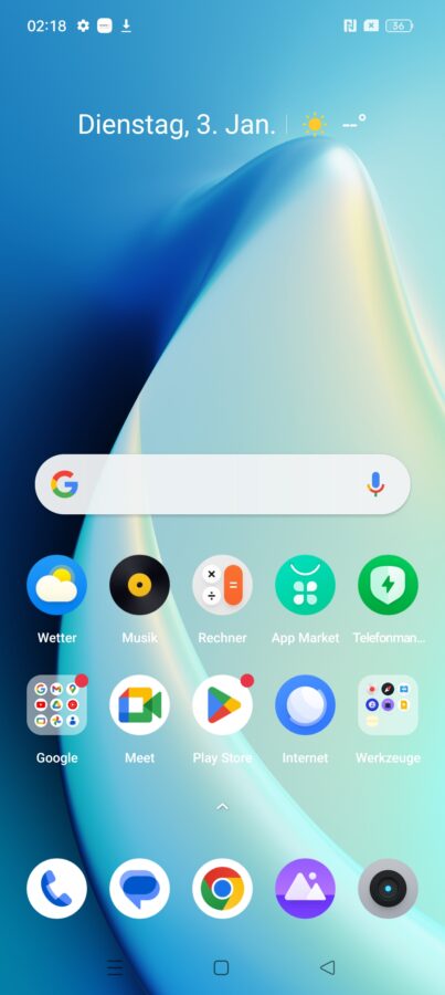 Realme 11 Pro plus homescreen und vorinstallierte apps 2