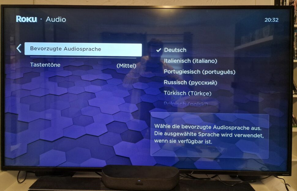 Roku Streambar  Einstellung3