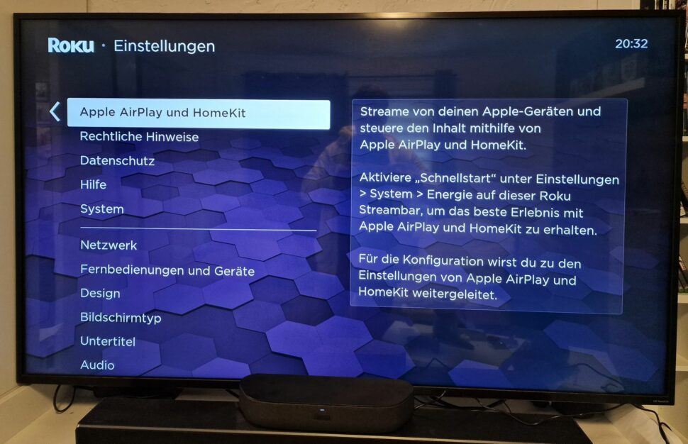 Roku Streambar  Einstellung4