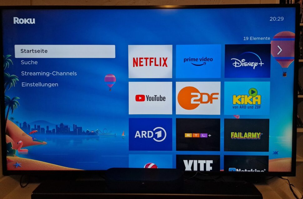 Roku Streambar  Starbildschrim