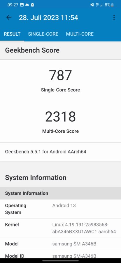 Samsung Galaxy A34 Test AppSystem 29