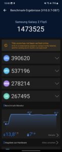 Samsung Galaxy Z Flip 5 Test Screenshot AnTuTu Benchmark 1