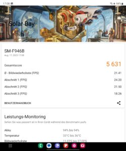 Samsung Galaxy Z Fold 5 Test Screenshot 3DMark 1