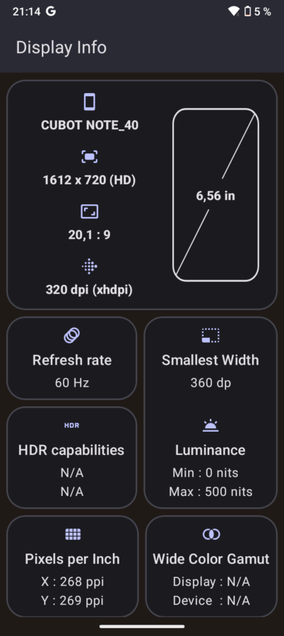 Cubot Note 40 Display 4