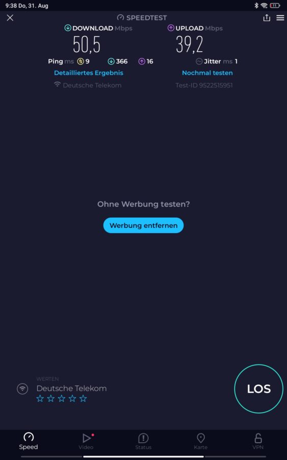 Redmi Pad SE Speedtest WLAN 2 1