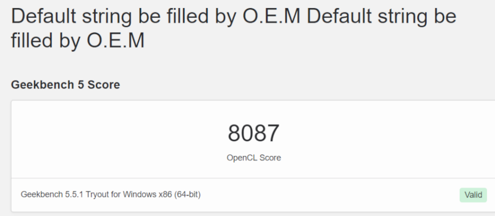 NinKear N14 Pro GeekBench openCL beste Leistung