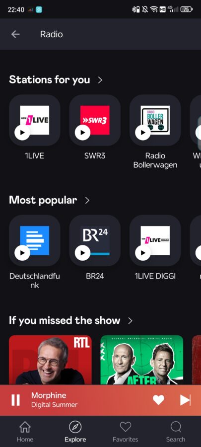 Deezer App UI 2