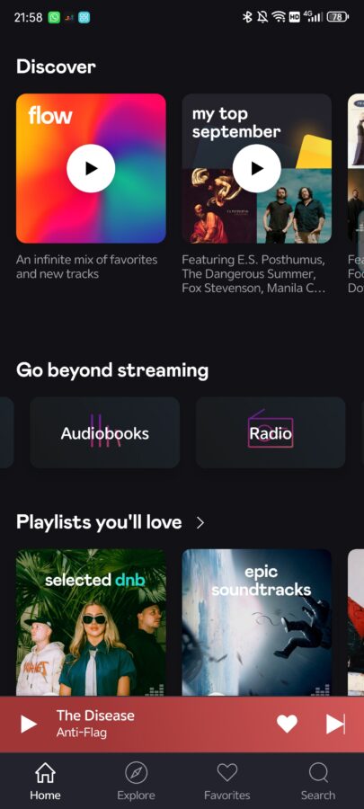 Deezer App UI