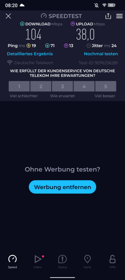 Doogee V31GT Speedtest WLAN