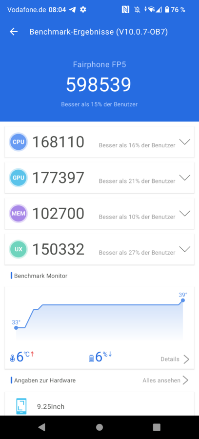 Fairphone 5 Benchmark Test 3