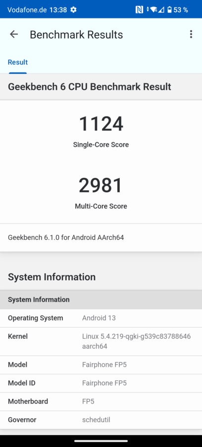 Fairphone 5 Benchmark Test 4