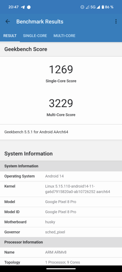 Google Pixel 8 Pro Benchmark 3