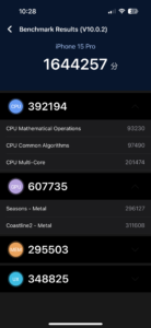 iPhone 15 Pro Test Screenshot AnTuTu v10