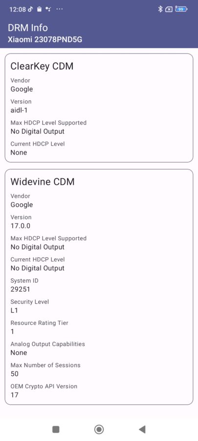 Xiaomi 13T Pro Display Test widevine l1