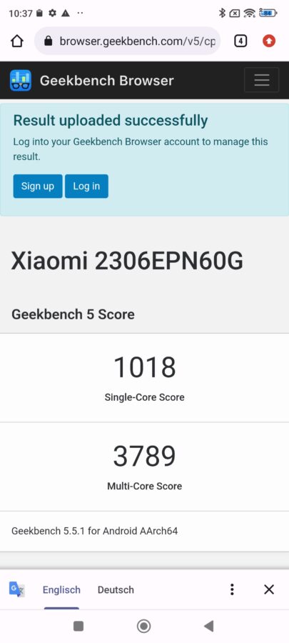 Xiaomi 13t geekbench5