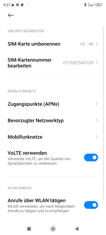 Xiaomi 13t volte vowifi