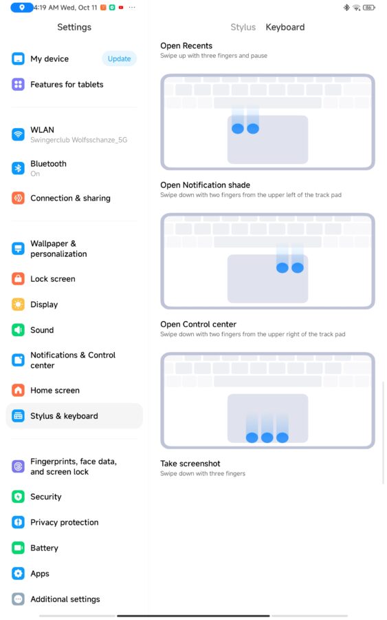 Xiaomi Pad 6 Max Keyboard Settings 2