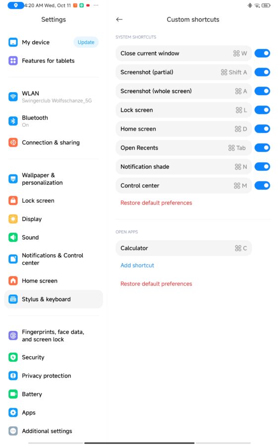 Xiaomi Pad 6 Max Keyboard Settings 4