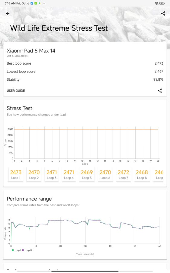 Xiaomi Pad 6 Max wildlife extreme stresstest