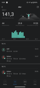 Amazfit Active Test Screenshot Gesundheitsmanagement 4