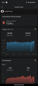 Amazfit Active Test Screenshot Joggen Vergleich 3