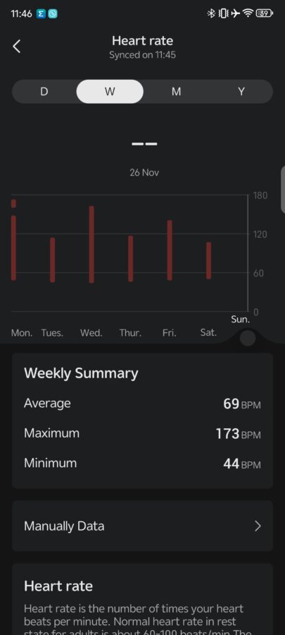 Amazfit Bip 5 Puls Woche