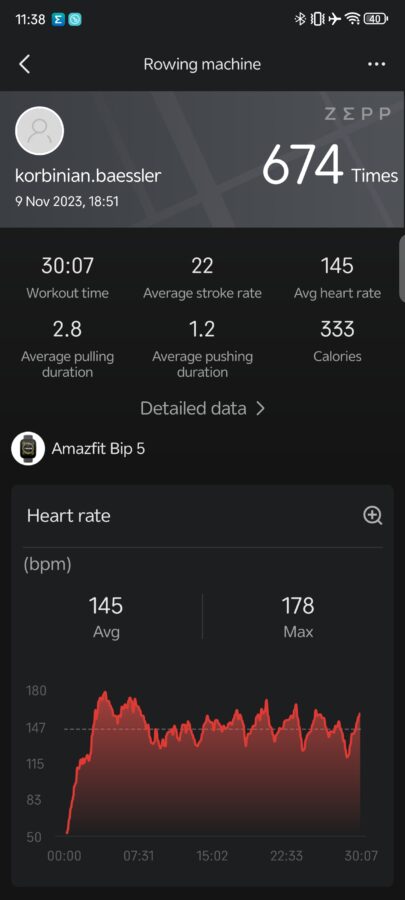 Amazfit Bip 5 Trainingsuebersicht 4