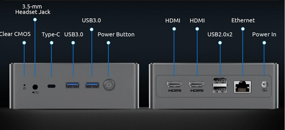 Bmax B8 Pro Anschluesse