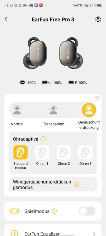 Earfun Fee Pro 3 Test App 1