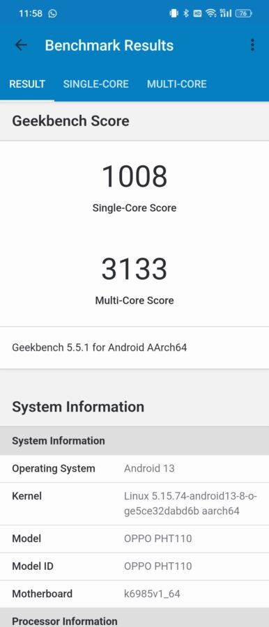 Oppo Find N3 Flip Benchmarks 3