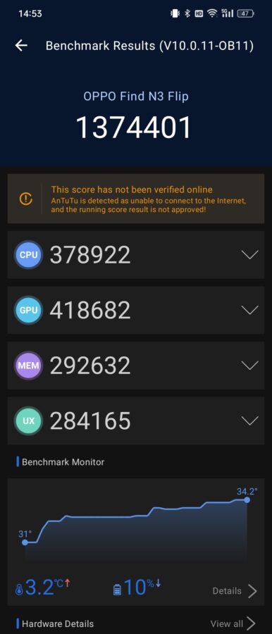 Oppo Find N3 Flip Benchmarks 5