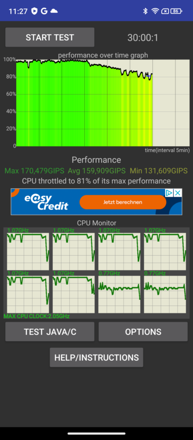 Ulefone Armor 24 CPU THrottle