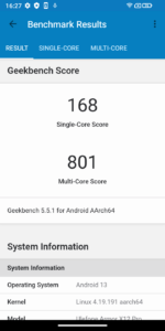 Vergleich Ulefone Armor X12 Geekbench5