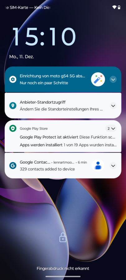 Moto G54 Test Bencharichtigungen 1