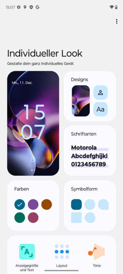 Moto G54 Test Individualisierung 2