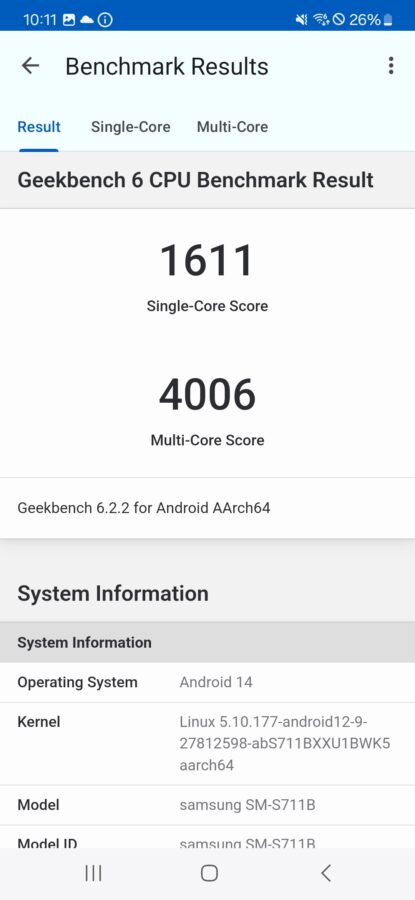 Samsung Galaxy S23 FE Benchmarks 6