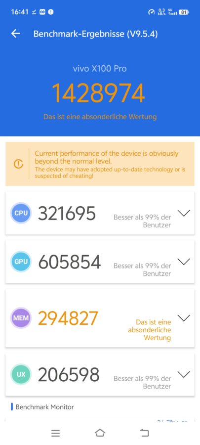 Vivo X100 Pro Benchmark antutu 9