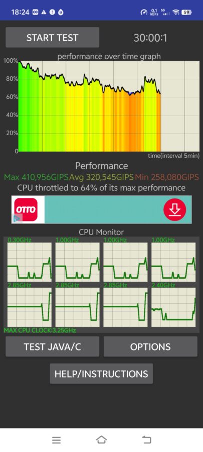 Vivo X100 Pro Stresstest cpu throtteling