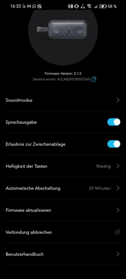 Soundcore Motion 300 App Settings SmartTune 6