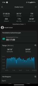 CMF Watch Pro Test Screenshot Vergleich Joggen Amazfit Active 3