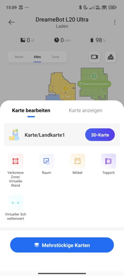 Dreame L20 Ultra App Einstellungen 2